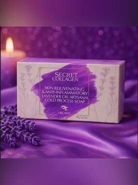 Secret Collagen Non- Surgical Lavender Oil Artisanal Cold Pressed Soap